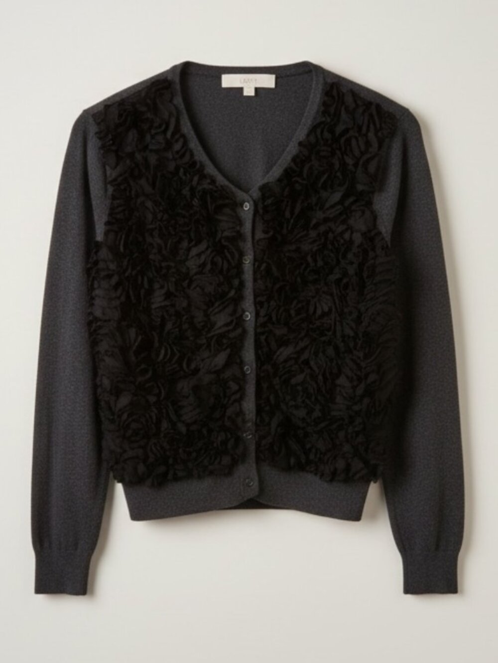 Loft ruffle front cardigan